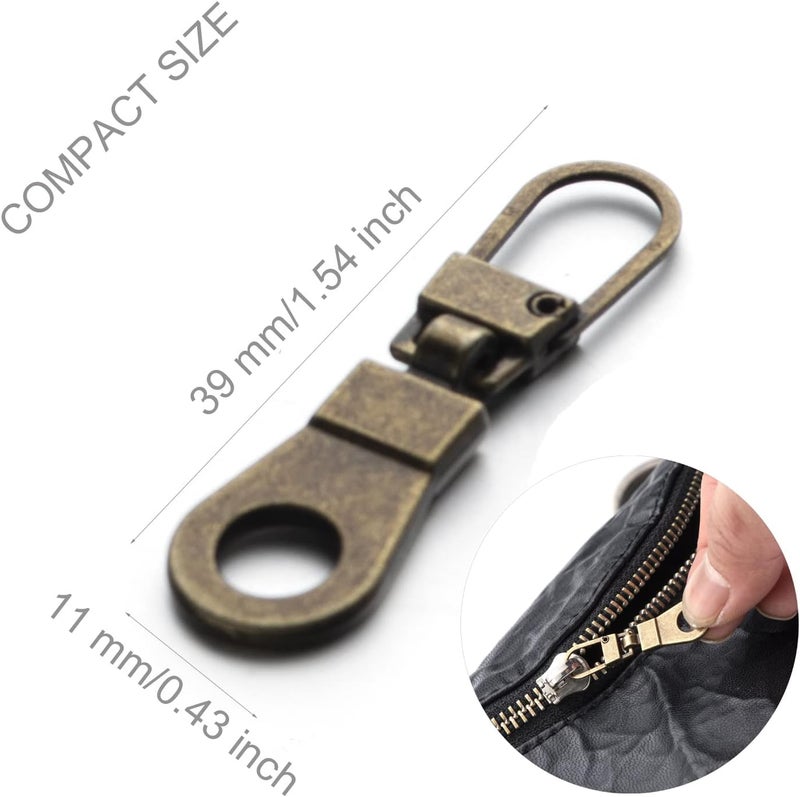 Mizeer Zipper Pull Replacement for Small Holes Zipper, Detachable Zipper Tab Repair for Clothing Jackets Boots Purse - Image 4